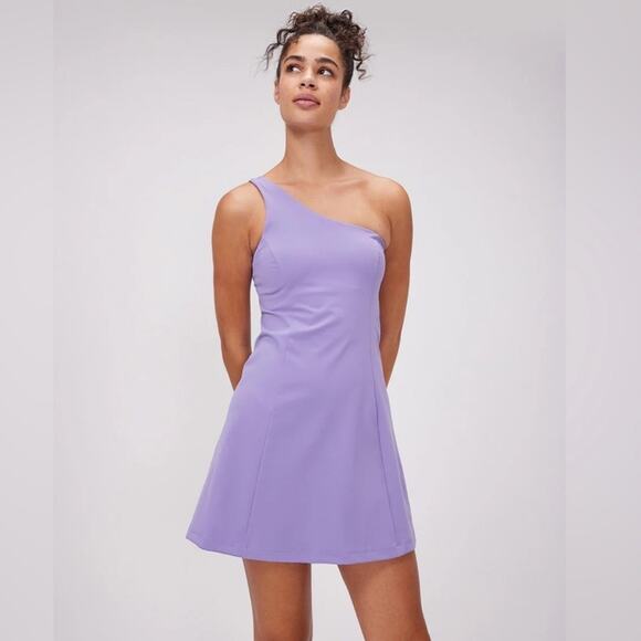 Outdoor Voices Dresses & Skirts - Outdoor Voices One Shoulder Exercise Dress in Lavender - Size S